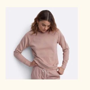 Mate the label Organic Terry Raglan Sweatshirt - light pink oversized